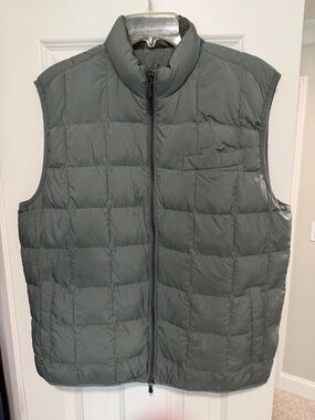 Johnnie-O Quilted Puffer Vest - Olive Green XL